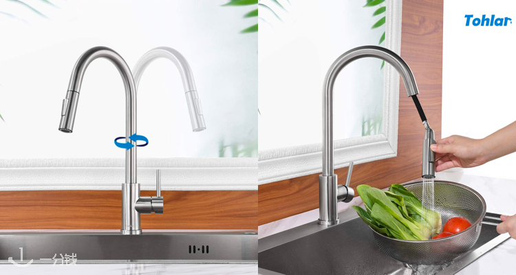 超级实用的厨房水龙头53 32欧收 高水压 能够伸缩的喷头设计 洗菜or清洁都很方便哦 一分钱ecentime 分享品质生活